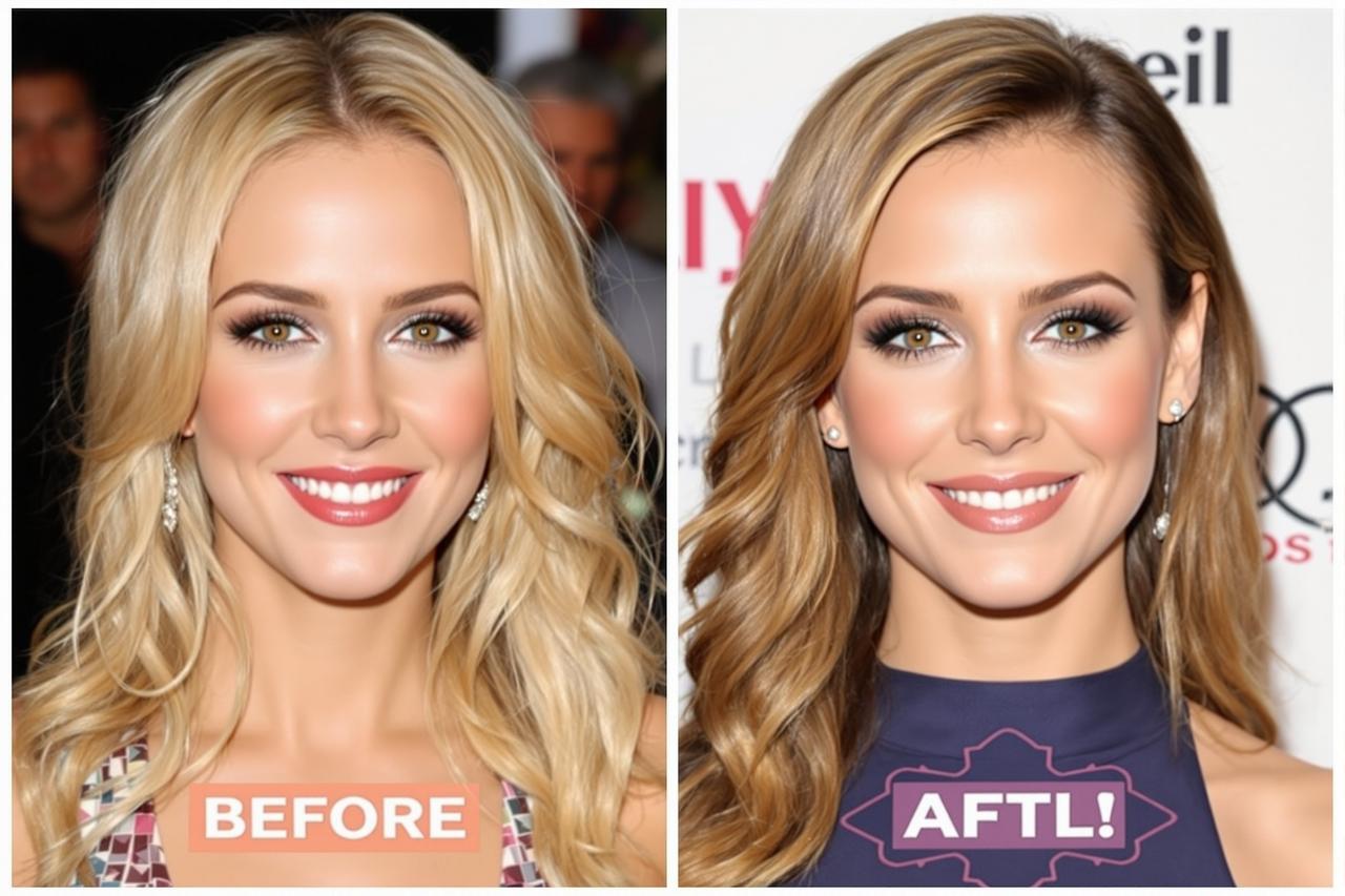 某女星整容前后对比照遭网友扒出，本人工作室沉默应对